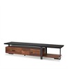 67" Finish Industrial TV Stand with 2 Smooth Glide Drawers and 2 Open Storage for Living Room - 2 of 4