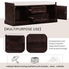 Lyngins Retro Storage Bench with Velvet Cushion, 42.5"L Entryway Bench, Storage Ottoman with Enclosed Doors & Drawers, Solid Wood Frame Ottoman Bench - 4 of 4