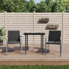 vidaXL Stylish Patio Chairs in Black Poly Rattan with Cushions, Comfort Design with Armrests - 2 of 4