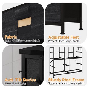 Multifunctional Drawer Tower - Spacious Storage with 10 Drawers, Fabric Pockets, Hooks, Sturdy Steel Frame, Waterproof Wood Top, Anti-Tip Safety, - 1 of 4