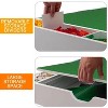 White Kids 2 in 1 Play Table & 2 Chairs Set,with 7 Storage Compartments,Compatible - 4 of 4