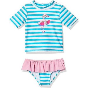 Kiko & Max Baby/Toddler and Little Girl's 2-Piece Short Sleeve Bikini Swimsuit Sets - 1 of 4