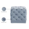 Meridian Furniture,Stella Velvet Ottoman/Stool - 4 of 4