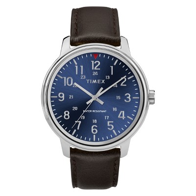 Men's Timex Watch With Leather Strap - Brown TW2R85400JT