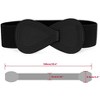 INSPIRE CHIC Women's Interlock 8-shaped Faux Leather Buckle Elastic Belt 1 Pc - 3 of 4