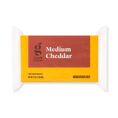 Medium Cheddar Cheese - 16oz - Good & Gather™