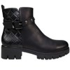 GC Shoes Georgia Black 6 Buckle Studded Strap Croc Block Heel Ankle Boots - 2 of 4