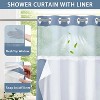 LunaLulinlk No Hook Fabric Shower Curtain with Snap-in Liner - 3 of 4