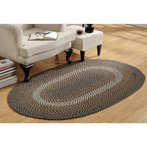 Better Trends Woodbridge Oval Collection 100% Wool Braided Rug , Durable, Reversible, Mildew & Moisture Resistant Flat Indoor Utility Area Rug - 1 of 4