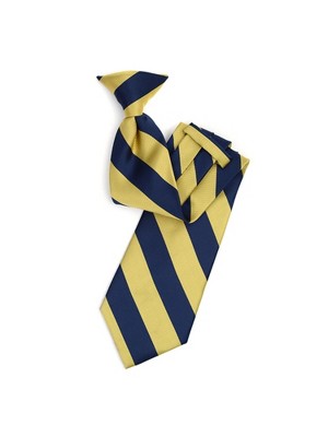College 1/2" Striped Colored Woven Clip On Neck Tie
