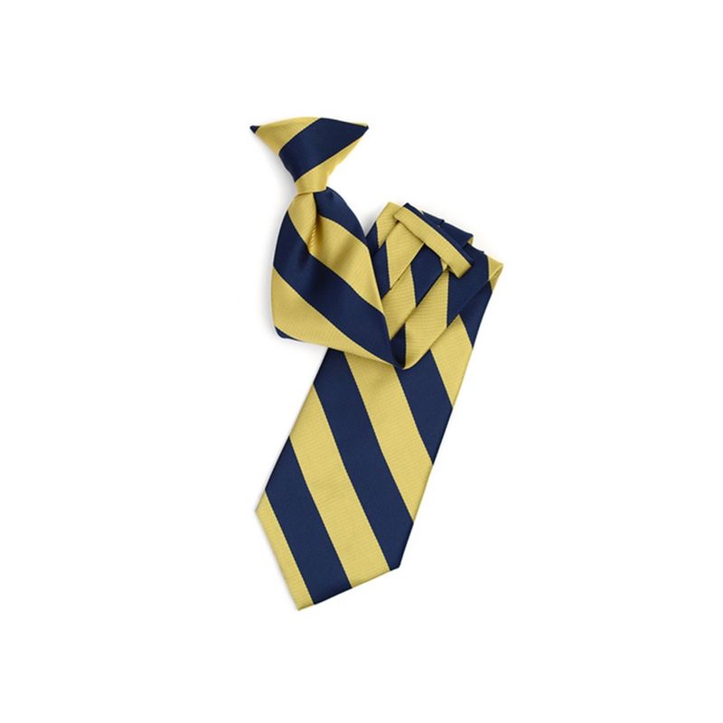 College 1/2" Striped Colored Woven Clip On Neck Tie, 1 of 4