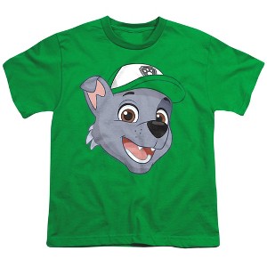 Paw Patrol Rocky Grin Kids T Shirt For Youth  Kelly Green  X Small - 1 of 4