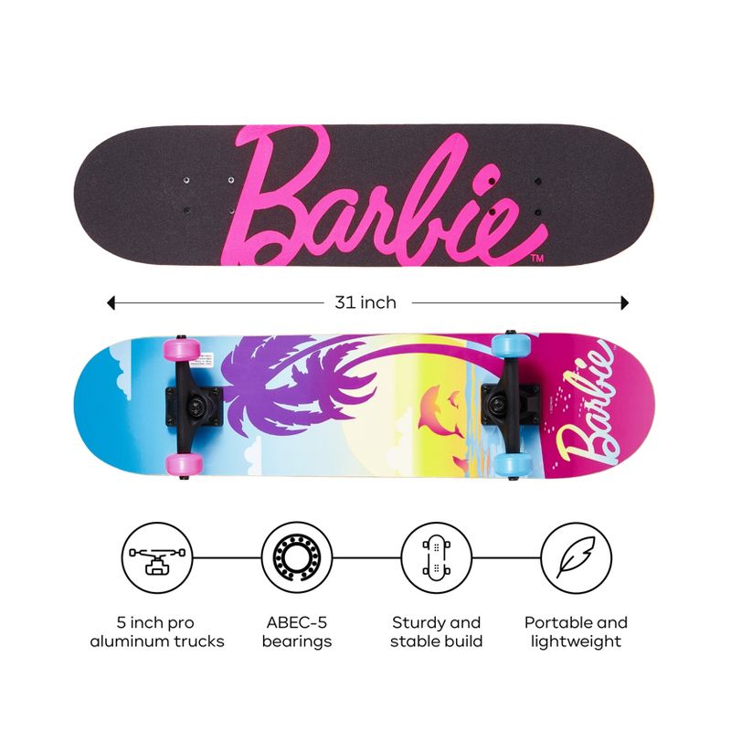 Barbie 31" Kids Skateboard, 3 of 8