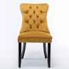 Velvet Tufted Dining Chairs with Nailhead Trim, 2-Piece Upholstered Solid Wood Chair Set for Dining Room-The Pop Home - 4 of 4