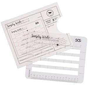 Lettering Envelope Addressing Stencil - Template Ruler Guide for Perfectly Straight Addressing- Fits All Envelopes (1 Pack)- Great for Sending Cards - 1 of 1