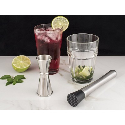 HIC Kitchen 8-Inch Stainless Steel Drink Muddler - Thumbnail 3