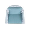 Jennifer Taylor Home Maiden 24" Barrel Back Aluminum & Rope Outdoor Patio Dining Chair - 4 of 4