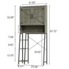 Over The Toilet Storage Cabinet with Barn Doors & Toilet Paper Holder Stand, Space-Saving Toilet Rack - 2 of 4