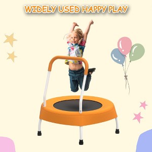 APRILSOUL 28inch Toddler Trampoline for Kids 1 Year Plus with Handle Indoor and Outdoor - 1 of 4