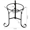 Sunnydaze Indoor/Outdoor Decorative Steel Scroll Gazing Ball Stand for 10" or 12" Outdoor Garden Gazing Globes - 9" H - Black - 3 of 4