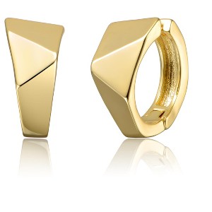 Guili 14k Gold Plated Geometric Infinity Mini Hoop Earrings - 1 of 2