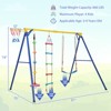 Costway 4-in-1 Kids Swing Sports Set Carbon Steel Swing Stand w/Basketball Hoop Climbing Ladder - 3 of 4