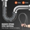 VEVOR Drain Cleaning Cable 100 FT x 3/4 Inch, Solid Core Steel Drain Cleaner Cable with 4 Cutters for 3.9" to 7.9" Pipes, Professional Inner Core - 4 of 4