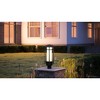 Urban Ambiance Luxury Mid-Century Modern Outdoor Post Light 17.125''H x 11.125''W,  Midnight Black Finish,  Riverside Collection, UHP1313 - 2 of 4