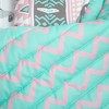 Kids' Boho Llama Reversible Oversized Quilt Set Pink/Aqua - Lush Décor - 4 of 4