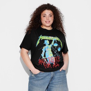 Women's Metallica Short Sleeve Graphic T-Shirt - Black - 1 of 3