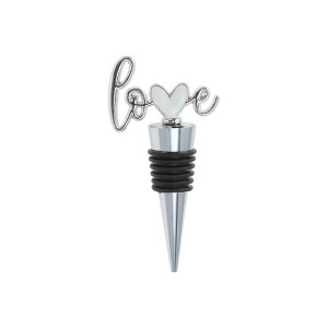 Unique Bargains Bottle Stoppers Heart with "Love" Zinc Alloy PTR Rose 3.54"x1.77"x0.79" 1 Pc - 1 of 3