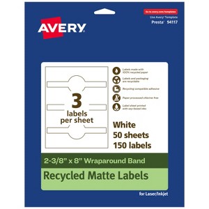 Avery EcoFriendly Wraparound Band Labels, 2-3/8" x 8", 150ct - 1 of 4