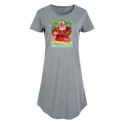 Women's - Coca-Cola - Sip Of Good Taste Vintage Coca Cola Santa Graphic T-shirt Dress