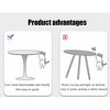 Dexmalle Modern  Dining Round Table with MDF Top and Steel Base Tulip - 4 of 4