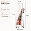 Fredees 360° Swivel Jewelry Armoire with LED Mirror, Lockable Standing Organizer with Foldable Shelf & Wheels - 2 of 4