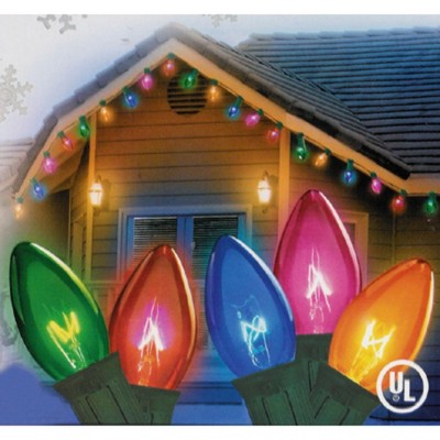 Northlight Multi-Color C7 Christmas String Lights - 24' Green Wire - 25ct