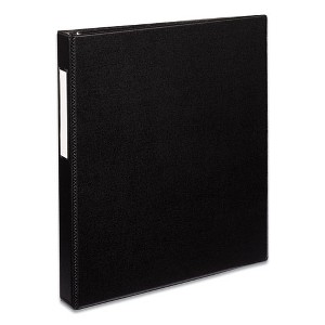 Avery Durable Non-View Binder with DuraHinge and EZD Rings, 3 Rings, 1" Capacity, 11 x 8.5, Black, (8302) - 1 of 4