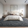 Itopfox Fluffy Dark Grey Area Rug for Bedroom Living Room, Soft Plush Shaggy Deep Gray Kids Rug, Non-Slip and Machine Washable Carpet for Dorm Decor - 4 of 4