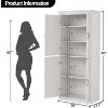 Coucheta 70-inch Tall Pantry Cabinet with Doors, Freestanding Storage Cabinet with Adjustable Shelves, for Kitchen Bathroom Laundry Room - 2 of 4