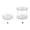LunaLulinlk Clear Turntable Organizer 2-Tier 360-Degree Rotating Cabinet Lazy Susan Organizers Spinning Spice Containers - 4 of 4