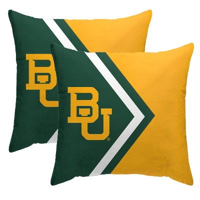 NCAA Baylor Bears Side Arrow Poly Span Throw Pillow - 2pk