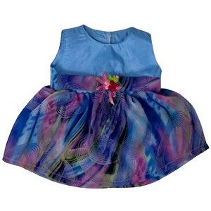 Doll Clothes Superstore Blue Splash Dress Fits 15-16 Inch Baby Dolls - 1 of 4