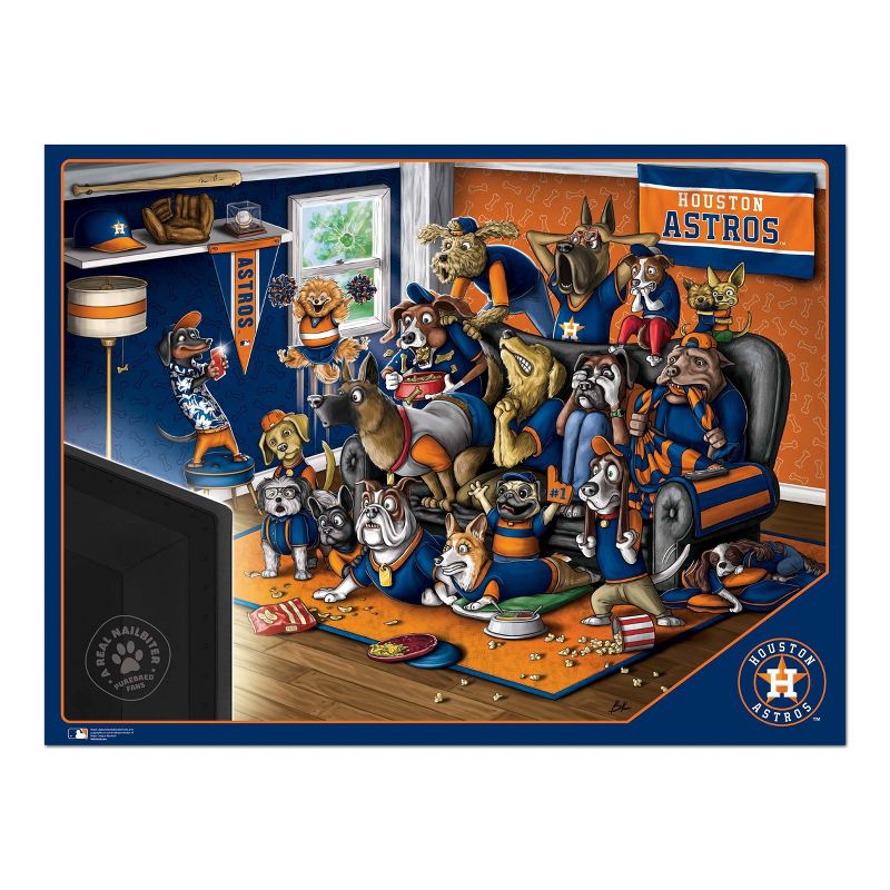 MLB Houston Astros Purebred Fans &#39;A Real Nailbiter&#39; Puzzle - 500pc, 3 of 4
