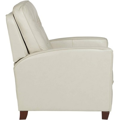Livorno Pearl Leather Push Recliner Chair in Modern Style