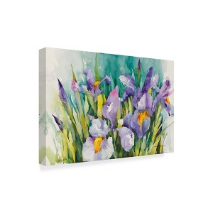 Trademark Fine Art -Annelein Beukenkamp 'Purple Irises' Canvas Art - 1 of 3