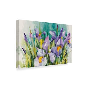 Trademark Fine Art -Annelein Beukenkamp 'Purple Irises' Canvas Art