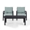 Crosley 3pc Kaplan Steel Outdoor Patio Small Space Chat Set - 2 of 4