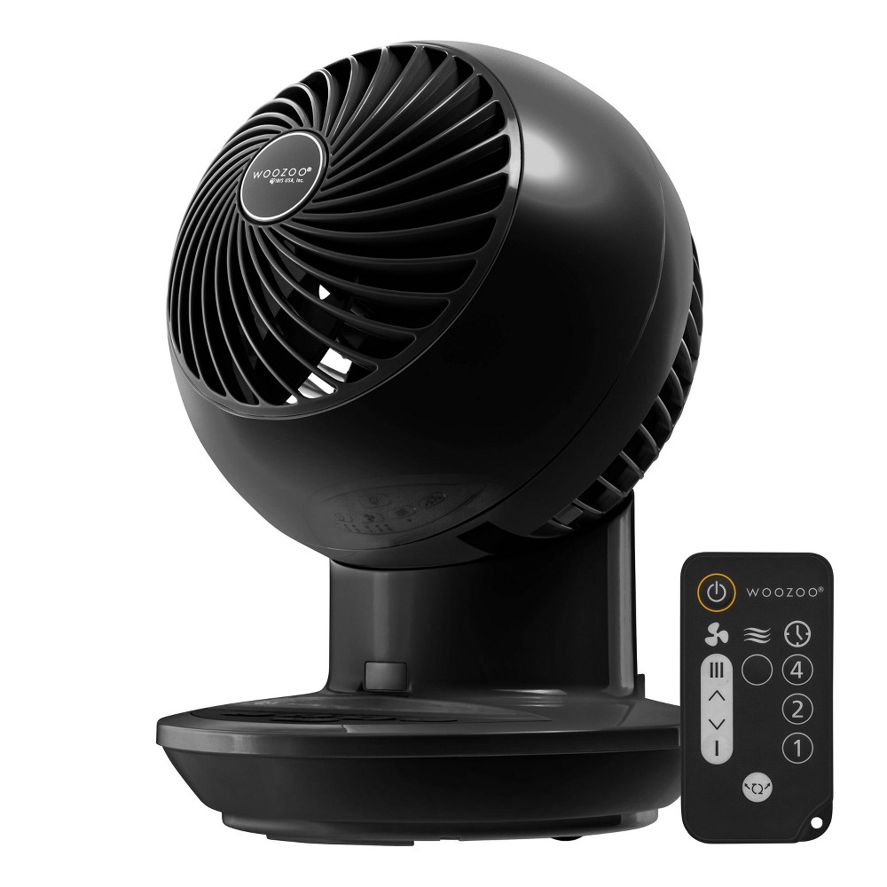 Photos - Fan IRIS Woozoo Oscillating Air Circulator  with Remote Black: Portable Desk , 3 Speeds, Adjustable Tilt, Indoor/Outdoor Use 