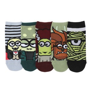 Despicable Me Minions Classic Monsters Costumes Women's 5-Pair Ankle Socks - 1 of 4
