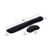 Mind Reader Memory Foam Gaming Ergonomic Keyboard and Mouse Wrist Rest Set Black (WRESTGEL-BLK) - 3 of 4